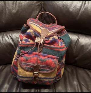 Vintage Handmade Wool AKilim Carpet Bag - Backpack